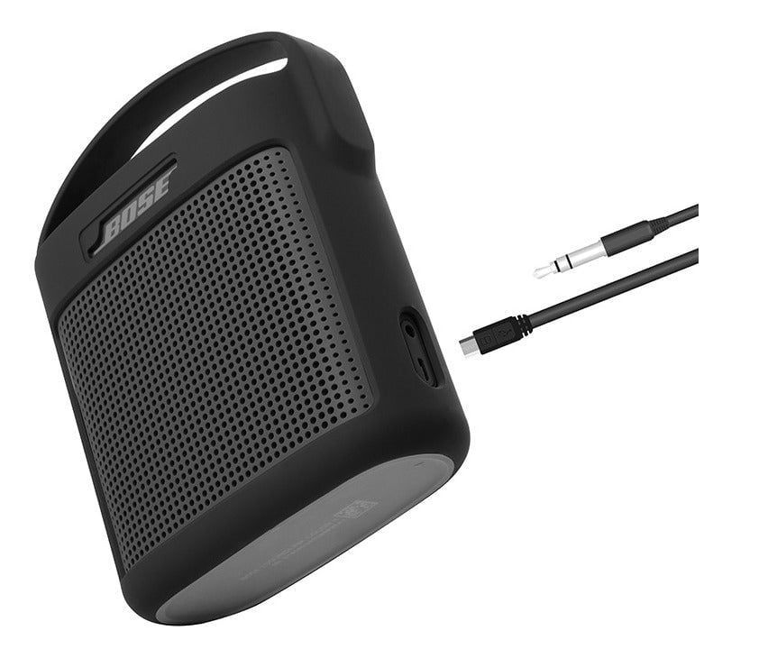 Housse Silicone Pour Bose SoundLink Max - Étui De Protection Avec Bandoulière - Noir