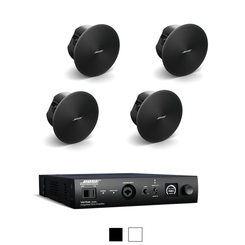 Bose Pack sonorisation professionnelle Bose Premium Pack de sonorisation professionnelle Veritas 250 BL avec 4 enceintes encastrable DesignMax DM2C
