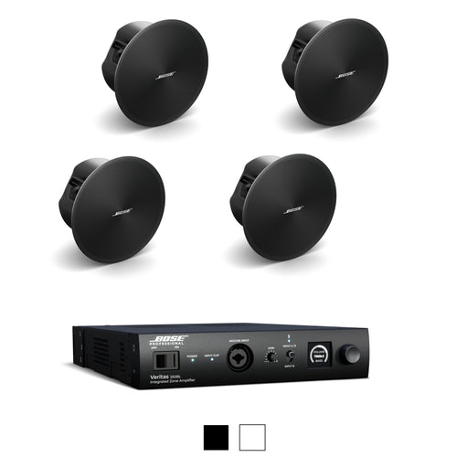 Bose Pack sonorisation professionnelle Bose Premium Pack de sonorisation professionnelle Veritas 250 BL avec 4 enceintes encastrable DesignMax DM3C